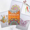 3 Livres de Coloriage Mandala pour Adultes - Relaxation Anti-Stress, Motifs Variés A4