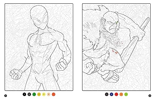 SPIDER-MAN : Coloriages Magiques Trompe-l'oeil - Héros contre Vilains (7+)