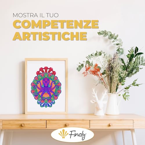 Finoly Mandalas Animaux Anti-Stress A4 - Cahier de Coloriage Adulte avec Reliure Spirale