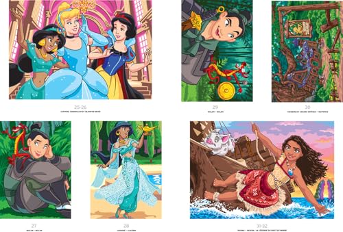Coloriages Mystères Disney Princesses Tome 2 : L'Art de Révéler les Héroïnes par les Chiffres