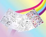 CRAYOLA Créations Kit Licorne Fantaisie : Album à colorier 20 pages, 100 autocollants pour une activité créative dès 6 ans
