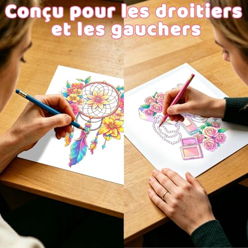 Livre de Coloriage Anti-Stress Elfew Fleurs : 35 Motifs Relaxants pour Adultes, Art-Thérapie et Loisirs Créatifs