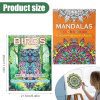 Lot de 2 Livres de Coloriage Anti-Stress pour Adultes : Mandalas Hiboux et Nature, Spirales, 40 Motifs
