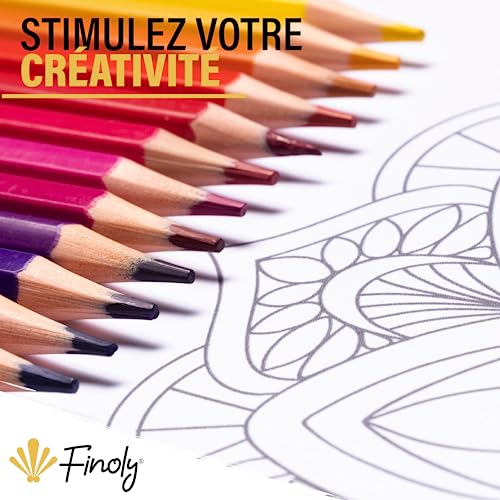 Finoly Mandalas A4 : Cahier Anti-Stress à Reliure Spirale pour Adultes - Papier Premium pour Art-Thérapie