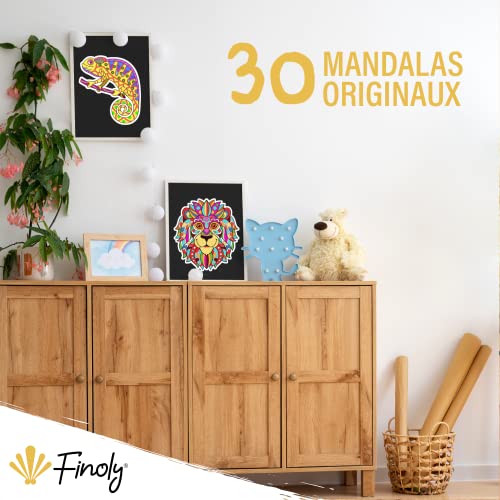 Livre de Coloriage Mandala Animaux pour Enfants : Stress Réduit, Motricité Améliorée, Papier Premium A4