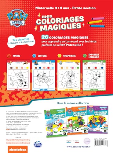 Mon coloriage magique Pat'Patrouille : Apprendre en s'amusant dès 3 ans