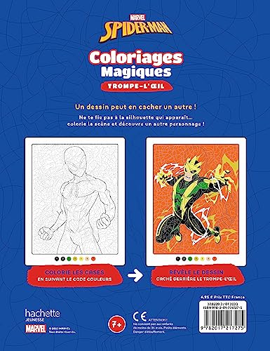 SPIDER-MAN : Coloriages Magiques Trompe-l'oeil - Héros contre Vilains (7+)
