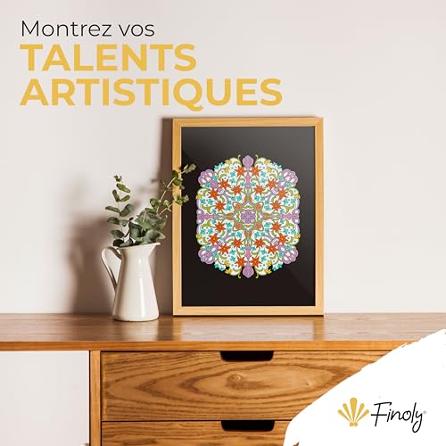 Mandala Adulte Anti Stress par Finoly : Cahier de Coloriage A4 avec Reliure Spirale, Papier Premium, Idéal pour la Détente