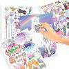 TOPModel Livre de Coloriage Fantasy : Créez des Tenues Magiques avec 78 Pages, Pochoir et Planche de Stickers