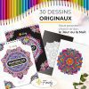 Finoly Mandalas à Colorier pour Adultes - Livre Anti-Stress Zen Vol 1 - 30 Illustrations Originales A4 Reliure Spirale