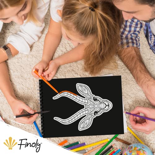Livre de Coloriage Mandala Animaux pour Enfants : Stress Réduit, Motricité Améliorée, Papier Premium A4