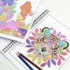 Pobuu Lot de 3 Livres de Coloriage pour Adultes : Mandalas, Fleurs, Animaux - Relaxation et Créativité