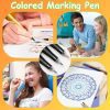 Stylo Feutre Pointe Fine 12 Couleurs Intenses pour Dessin, Coloriage, Bullet Journal