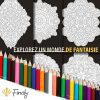 Finoly Mandalas à Colorier pour Adultes : Cahier Anti-Stress aux Motifs Magiques, Reliure Spirale, Format A4