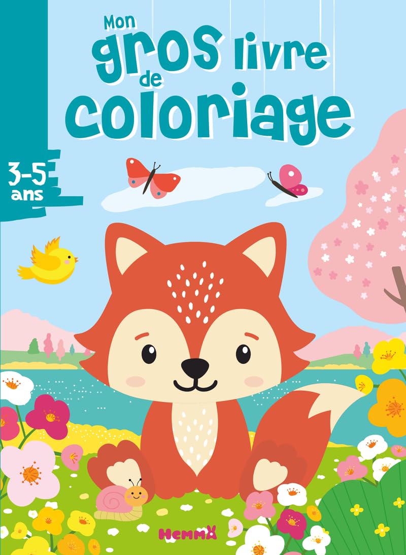 Mon Gros Livre de Coloriage : Renard Printemps - 192 Pages d'Amusement Créatif dès 3 Ans