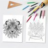 Pobuu Lot de 3 Livres de Coloriage pour Adultes : Mandalas, Fleurs, Animaux - Relaxation et Créativité