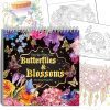 Livre de Coloriage Anti-Stress Elfew Fleurs : 35 Motifs Relaxants pour Adultes, Art-Thérapie et Loisirs Créatifs
