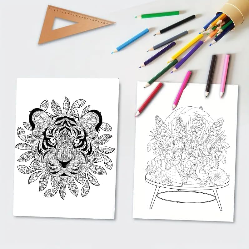 Atoke Lot de 3 Livres de Coloriage Mandala pour Adultes : Relaxation, Anti-Stress, Créativité