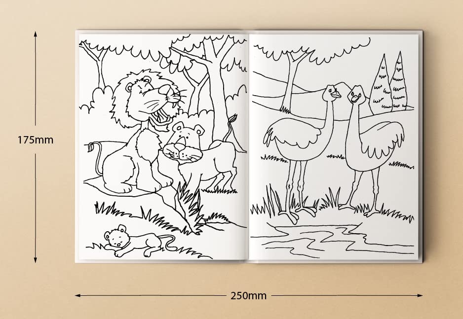 Libetui Lot de 8 Mini Livres de Coloriage pour Enfants - Thèmes Variés : Jungle, Ferme, Monde Marin, Zoo