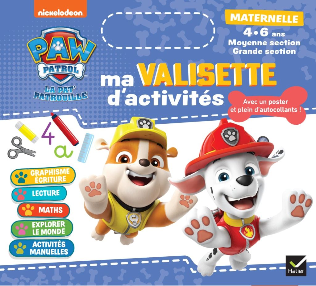 Valisette d'Activités Pat'Patrouille : Maternelle MS/GS - Apprentissage Ludique 4-5 ans