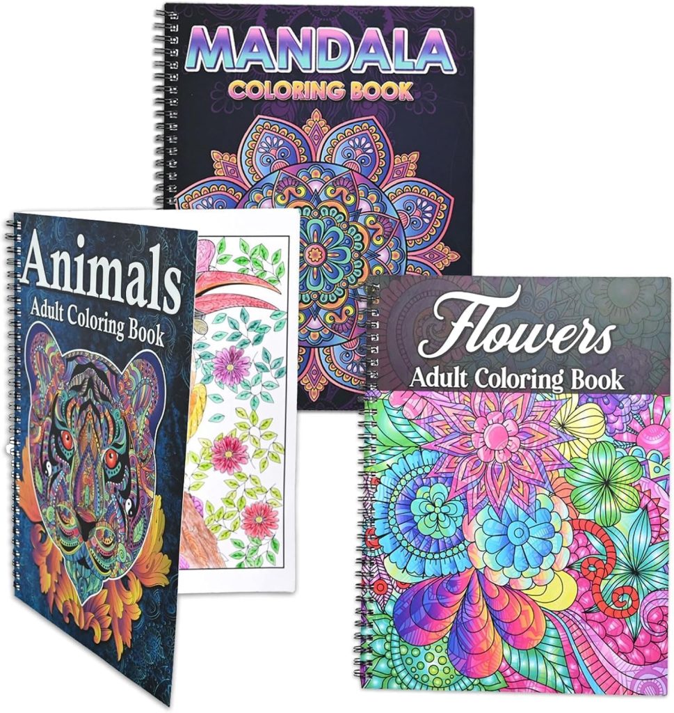 Atoke Lot de 3 Livres de Coloriage Mandala pour Adultes : Relaxation, Anti-Stress, Créativité