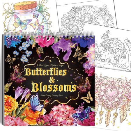 Livre de Coloriage Anti-Stress Elfew Fleurs : 35 Motifs Relaxants pour Adultes, Art-Thérapie et Loisirs Créatifs