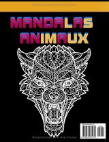 Livre de coloriage mandala animaux pour adultes – 25 mandalas d’animaux mignons (lions, éléphants, hiboux, chevaux, chiens, chats)
