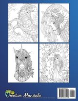 110 Licornes et Chevaux – Livre de coloriage Mandalas pour adultes | Anti-stress, grand format 21,59 x 27,94 cm, 110 motifs