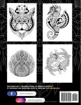 100 Mandalas Animaux – Livre de coloriage anti-stress pour adultes : lions, tigres, chats, chiens, poissons, insectes, hiboux et plus encore