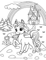 Licorne – Livre de coloriage pour enfants dès 4 ans, 50 dessins amusants, grand format A4, pages unilatérales