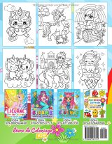 Licorne – Livre de coloriage pour enfants dès 4 ans, 50 dessins amusants, grand format A4, pages unilatérales