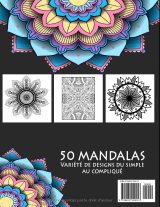 Mandala Anti-Stress – Livre de coloriage adulte grand format : 50 mandalas pour se détendre et se relaxer