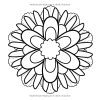 50 Mandalas – Cahier de coloriage adulte anti-stress, mandalas fleurs, format carré 8,5 x 8,5 pouces, impression recto