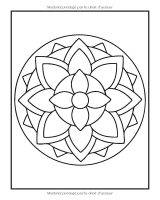 Cahier de Coloriage Mandala Facile – 30 mandalas simples, anti-stress, grand format 20,3 x 25,4 cm, pages recto seul