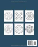 Cahier de Coloriage Mandala Facile – 30 mandalas simples, anti-stress, grand format 20,3 x 25,4 cm, pages recto seul