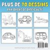 Gros Livre de Coloriage Enfants 4-8 ans – Véhicules (voitures, camions, trains, avions, bateaux) – 150 pages – Grand format carré – Activité anti-stress