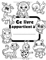 Animaux heureux – Coloriages pour tout-petits : 100 animaux drôles, livre facile pour enfants d’âge préscolaire (1-4 ans)