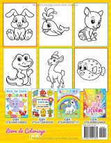 Animaux heureux – Coloriages pour tout-petits : 100 animaux drôles, livre facile pour enfants d’âge préscolaire (1-4 ans)