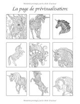Licornes et Mandalas – Livre de coloriage anti-stress pour adultes, 60 illustrations | Grand format 21,59 x 27,94 cm, 134 pages