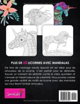 Licornes et Mandalas – Livre de coloriage anti-stress pour adultes, 60 illustrations | Grand format 21,59 x 27,94 cm, 134 pages