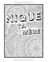 Cahier de coloriage d’insultes pour adultes – Mandalas, gros mots et citations, anti-stress, grand format (51 pages)