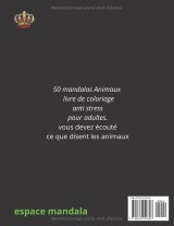 Mandalas Animaux – Livre de Coloriage Anti‑Stress pour Adultes avec 50 Mandalas et Citations Positives