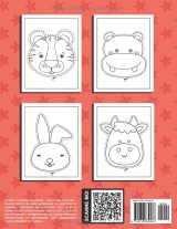 Coloriage et Découpage Enfant 2-4 ans – Cahier d’activités Animaux, 25 illustrations, grand format 21,59 x 27,94 cm