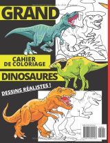 Grand cahier de coloriage dinosaures – 123 dinosaures à colorier pour enfants de 4 à 10 ans (T‑Rex, Tricératops, Diplodocus, Ptéranodon)