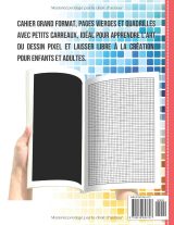 Cahier Pixel Art – Carnet de coloriage et dessin en pixels pour enfants et adultes, grand format avec pages vierges et quadrillées