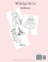 Fashion – Livre de coloriage pour filles | 40 dessins de mode | Cahier Top Model grand format