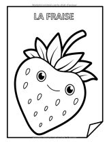 Livre de coloriage fruits et légumes 2-5 ans – 55 dessins – Grand format 21,59 x 27,94 cm – 114 pages