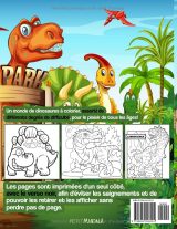Dinosaures – Livre de coloriage enfants 4 à 8 ans, 50 coloriages, grand format 21,6 x 27,9 cm
