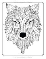 Animaux Mandalas – Livre de coloriage anti-stress pour adultes et ados, 50 motifs d’animaux, format 8,5 x 11 po, 100 pages