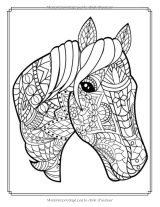 Animaux Mandalas – Livre de coloriage anti-stress pour adultes et ados, 50 motifs d’animaux, format 8,5 x 11 po, 100 pages